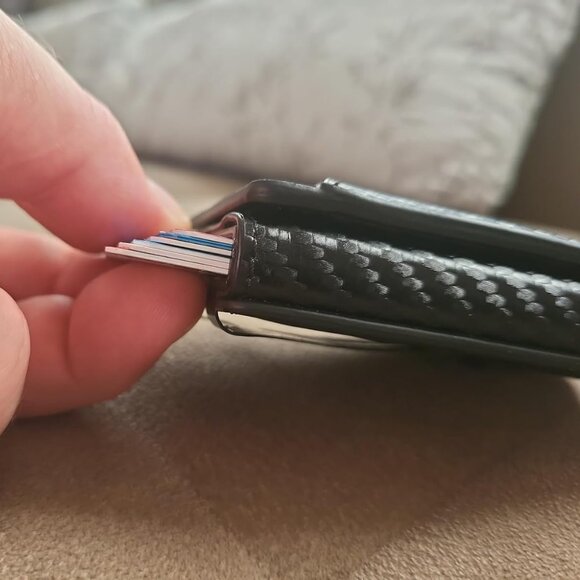 Men Wallet Money Clip Wallet Slim For Gift Men 9Cards-Metal Credit Card Case - Picture 3 of 13